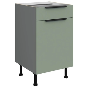 Szafka kuchenna stojąca z szufladą i półką Treviso Ant 50 D 1F 1S BB fronty szafki kuchennej wykończone w technologii anti fingerprint