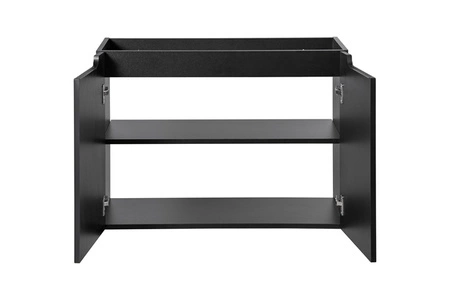 Szafka pod umywalkę Nova 80 cm czarna funkcjonalna szafka do łazienki gustowne frezowane uchwyty odporność na działanie wilgoci