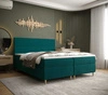 Łóżko kontynentalne Bing 140x200 turkusowy w nowoczesnym skandynawskim stylu z charakterystycznym wezgłowiem