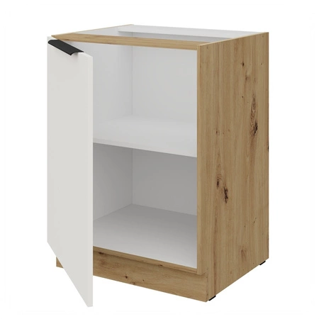 Zestaw mebli kuchennych Corato Ar 255 cm stylowe szafki kuchenne z frontami wykonanymi w technologii anti fingerprint metalowe uchwyty