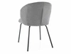 Krzesło tapicerowane Kevin Vardo szare nowoczesne krzesło z metalowymi nogami stylowe krzesło kubełkowe