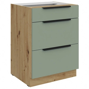 Szafka kuchenna stojąca z szufladami Treviso Ar 60 D 3S BB odporna na uszkodzenia wykończenie frontów w technologii anti fingerprint