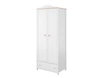 Szafa Luna 85 cm biały / różowy elegancki design szafy z pojemną i łatwo dostępną szufladą idealny mebel do pokoju dziewczynki