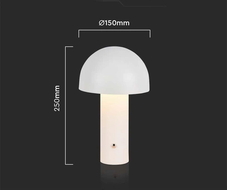 Lampka nocna Vivid biała 3W 3000K-6000K wysokiej jakości lampa do każdej aranżacji metalowa konstrukcja funkcja zmiany barwy światła