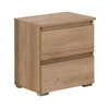 Szafka nocna z szufladami Simple dąb riviera funkcjonalny mebel do sypialni lub pokoju młodzieżowego