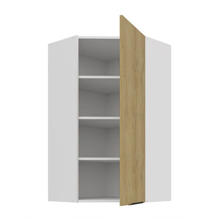 Szafka kuchenna narożna wisząca Cremona 60x60 GN-108 1F metalowy uchwyt krawędziowy szafka odporna na działanie wilgoci i uszkodzenia