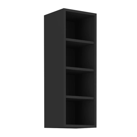 Zestaw mebli kuchennych Aversa Bl 390 cm stylowe szafki kuchenne z frontami wykonanymi w technologii anti fingerprint metalowe uchwyty