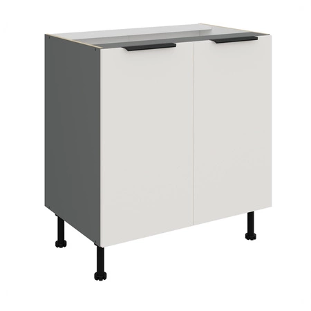 Szafka kuchenna stojąca z półką Corato Ant 80 D 2F BB szafka odporna na uszkodzenia wykończenie frontów w technologii anti fingerprint