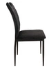 Krzesło tapicerowane Rip 38x43 cm czarne klasyczne oraz ponadczasowe krzesło do jadalni z metalowymi nogami 