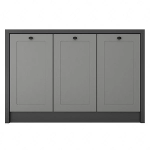 Wyspa kuchenna Adele 127 cm szary grafit / szary funkcjonalny mebel kuchenny stanowiący stylowy element dekoracyjny wnętrza