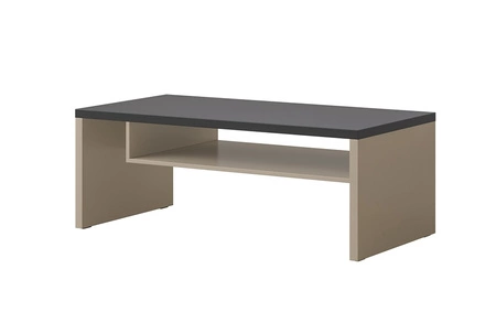 Stolik kawowy Cross ciemny beżowy / czarny nowoczesna konstrukcja podkreślona wyrazista kolorystyką idealna propozycja do salonu