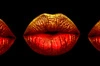 Obraz na płótnie usta na czarnym tle 100x70 cm ozdoba każdego wnętrza obraz w wyrazistej kolorystyce wysoka jakość wykonania