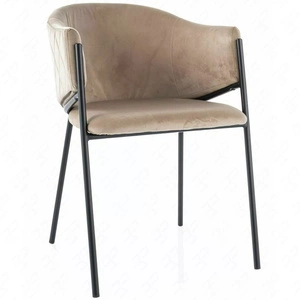 Krzesło tapicerowane Bono beżowe nowoczesne oraz funkcjonalne krzesło industrialne na metalowym stelażu