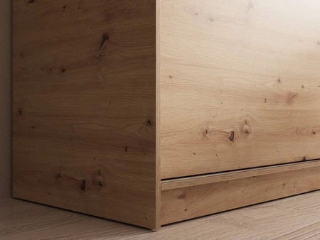 Szafa przesuwna z lustrem Hailey 160 cm dąb artisan prosta forma i minimalistyczny wygląd szafa idealnie wpasuje się do każdego wnętrza