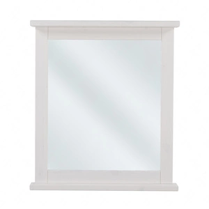 Lustro łazienkowe Romantic 70x80 cm dekoracyjne lustro z półką w białej drewnianej ramie elegancki i funkcjonalny dodatek do łazienki