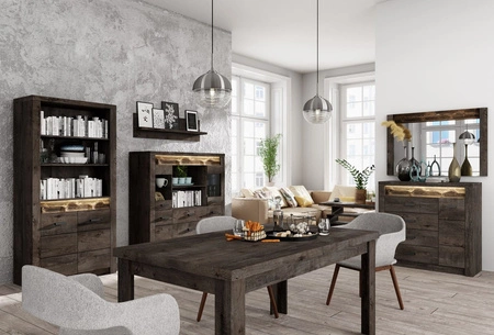 Biurko Indiana 120 cm jesion ciemny eleganckie biurko z szufladami idealne do pokoju nastolatka lub biura