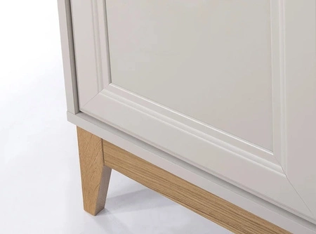 Garderoba Windsor 100 cm beżowy / dąb modna naturalna kolorystyka funkcjonalna garderoba do przedpokoju wysokie drewniane nogi