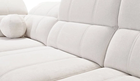 Narożnik z funkcją spania Penejos XII Lux jasny szary prawostronny stylowy narożnik rozkładany z komfortowym wysuwanym podnóżkiem