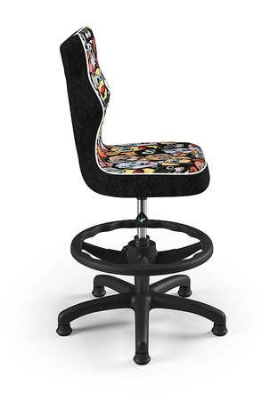 Krzesło do biurka Petit motyw zwierzaki dopasowane do wzrostu 133-159 cm ergonomiczne krzesło obrotowe z podnóżkiem