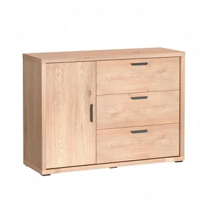 Komoda z szufladami Grand 118 cm dąb cremona elegancka i funkcjonalna komoda z zaoblonymi detalami idealna do salonu lub sypialni