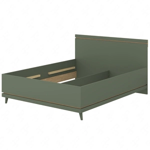 Łóżko Scandia 160x200 cm zielone nowoczesny styl idealne łóżko na wysokich nogach z wysokim zagłówkiem do sypialni lub pokoju młodzieżowego