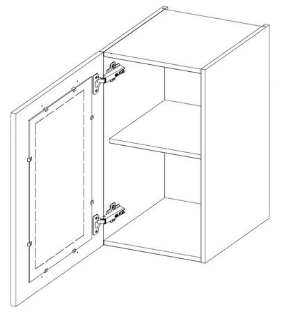 Szafka kuchenna wisząca Silver 40 GS-72 1F szafka odporna na parę wodną wysoką temperaturę i rozlaną ciecz