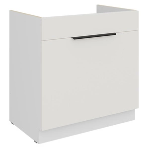 Szafka kuchenna pod zlewozmywak z szufladą Corato Wh 80 ZL 1S BB fronty szafki kuchennej wykończone w technologii anti fingerprint