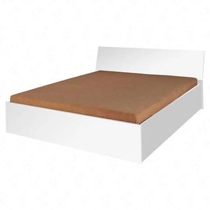 Łóżko Penelopa 180x200 cm z pojemnikiem na pościel białe funkcjonalny mebel do sypialni lub pokoju młodzieżowego