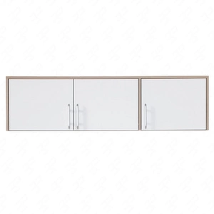 Nadstawka do szafy Caspe 150 cm dąb sonoma jasny / biała nowoczesny design wykończenie ABS oraz aluminiowe uchwyty