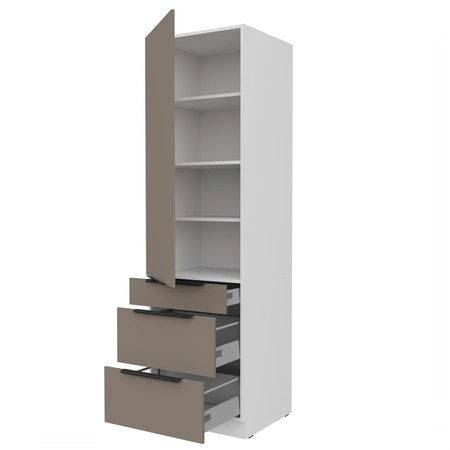 Słupek kuchenny Fiuggi Wh 60 DKS-210 3S 1F szafka kuchenna odporna na uszkodzenia wykończenie frontów w technologii anti fingerprint