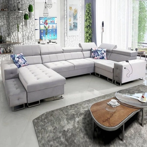 Narożnik z funkcją spania Hampton IV szary popiel lewostronny funkcjonalny narożnik z dostawką która sprawdzi się jako podnóżek