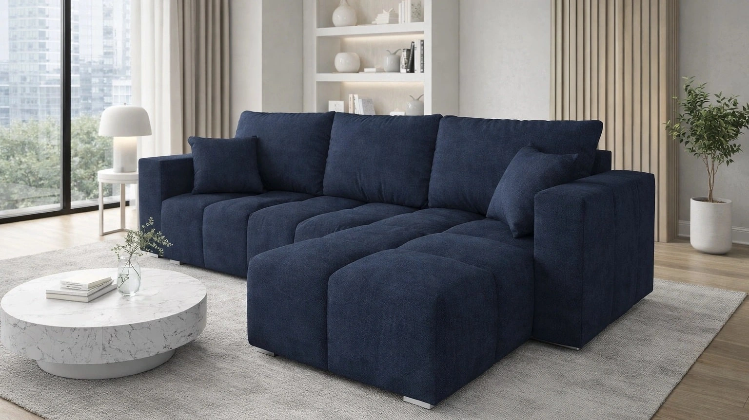 Narożnik z funkcją spania Linco Narożniki do salonu Nowoczesne narożniki rozkładane do pokoju dziennego