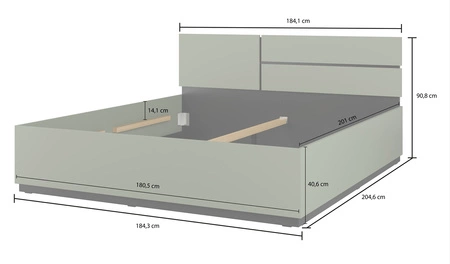 Łóżko Cross 180x200 cm białe idealne łóżko z pojemnikiem do stylowej sypialni z wysokim zagłówkiem