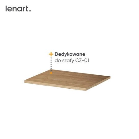 Półka do szafy Cozy 220 cm dąb olejowany doskonały dodatek do przeorganizowania przestrzeni do przechowywania