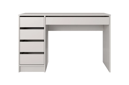 Biurko Ada 120 cm beżowe eleganckie biurko z szufladami i ergonomicznym blatem do domowego biura i pokoju młodzieżowego