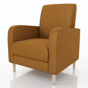 Fotel Borde musztardowy stylowy fotel o klasycznym i minimalistycznym designie doskonały do salonu pokoju dziennego oraz sypialni