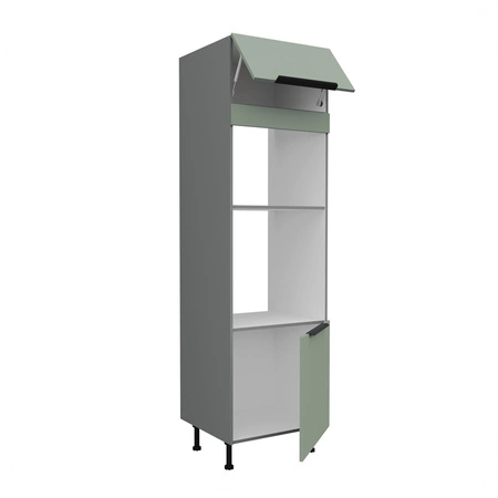 Słupek kuchenny Treviso Ant 60 DPM-215 2F szafka do zabudowy mikrofali i piekarnika fronty wykonane w technologii anti fingerprint