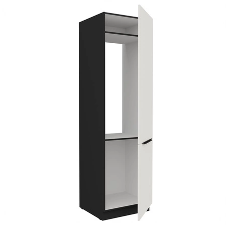 Zestaw mebli kuchennych Corato Bl 390 cm stylowe szafki kuchenne z frontami wykonanymi w technologii anti fingerprint metalowe uchwyty