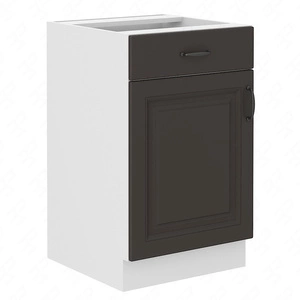 Szafka kuchenna stojąca z szufladą i półką Silver 50 D 1F 1S BB szafka odporna na parę wodną wysoką temperaturę i rozlaną ciecz