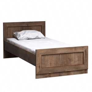 Łóżko Tade 90x200 cm dąb lefkas elegancki styl wygodne i komfortowe łóżko do pokoju dziecięcego lub pokoju młodzieżowego z wysokim zagłówkiem