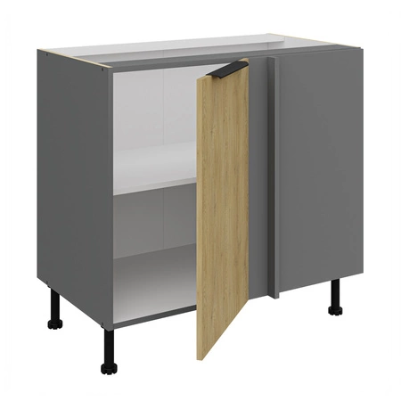 Szafka kuchenna narożna dostawiana Corsico 105 ND 1F BB prawa metalowy uchwyt krawędziowy odporność na działanie wilgoci i uszkodzenia