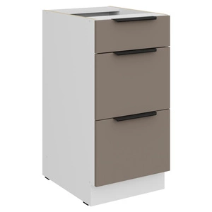 Szafka kuchenna stojąca z szufladami Fiuggi Wh 40 D 3S BB odporna na uszkodzenia wykończenie frontów w technologii anti fingerprint