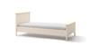 Łóżko Story 90x200 cm beżowy / dąb vincenza bielona wygodne łóżko do pokoju dziecięcego lub młodzieżowego wysoki zagłówek