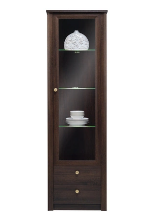 Zestaw mebli Finezja dąb sonoma czekolada nowoczesny komplet mebli systemowych do salonu jadalni lub pokoju dziennego