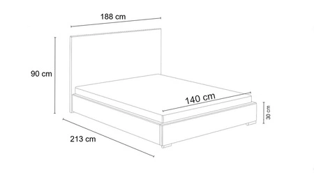 Łóżko tapicerowane Lila 180x200 szary popiel stylowe łóżko z pojemnikiem na pościel wygodny zagłówek zachwyca eleganckim designem