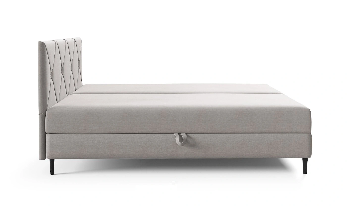 Łóżko tapicerowane z pojemnikiem na pościel Noren Łóżko kontynentalne do sypialni