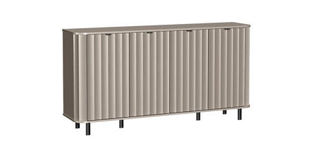 Komoda Novado 177 cm clay grey stylowa komoda o ponadczasowej elegancji z dekoracyjnymi frezowanymi frontami