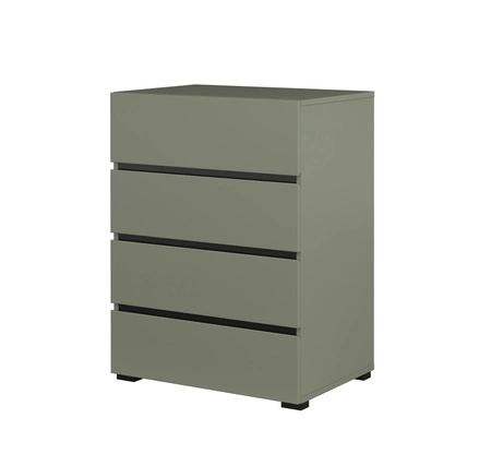 Komoda z szufladami Cross 60 cm zielona stylowy design komody do sypialni przedpokoju prosta forma w nowoczesnym wydaniu