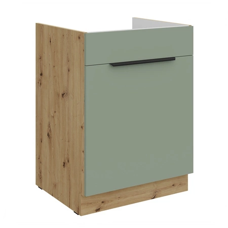 Zestaw mebli kuchennych Treviso Ar 370 cm stylowe szafki kuchenne z frontami wykonanymi w technologii anti fingerprint metalowe uchwyty