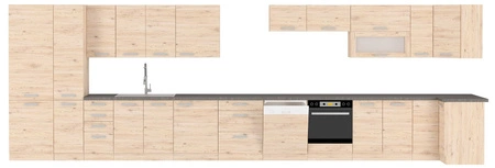 Zestaw mebli kuchennych Borno II 260 cm niepowtarzalny styl szafek dopasuje się do wnętrza każdej kuchni